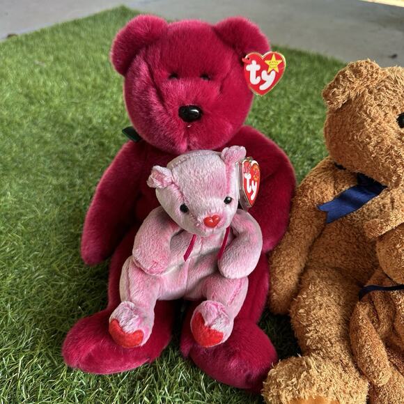 Ty Beanie Baby Buddy Plush Lot Of 6 Chubby 2 Fuzz Cranberry Employee - Picture 5 of 16